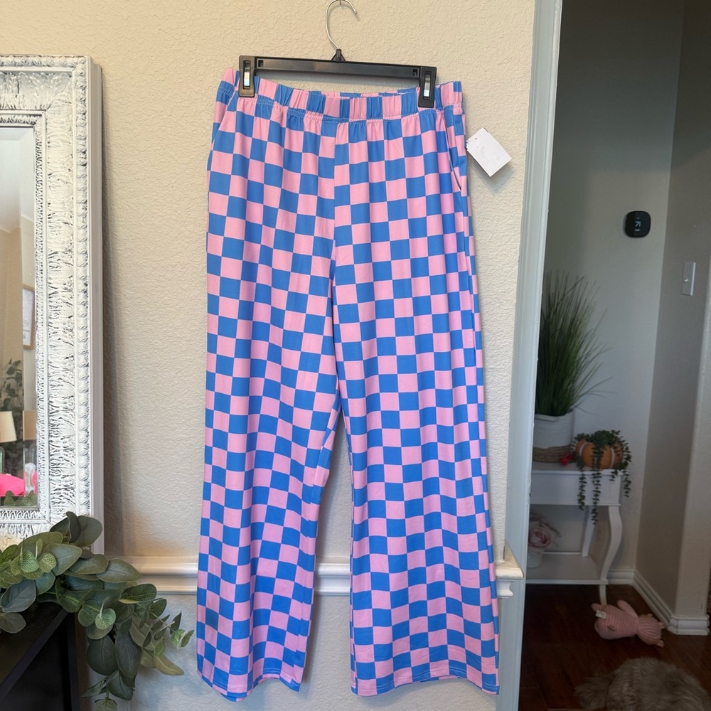 Large Plaid Pants High Rise trousers - Picture 13 of 13
